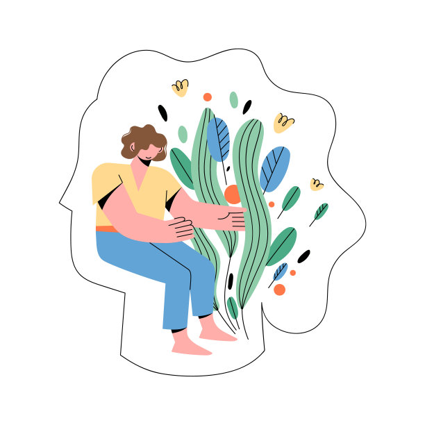 心理自爱向量图片下载