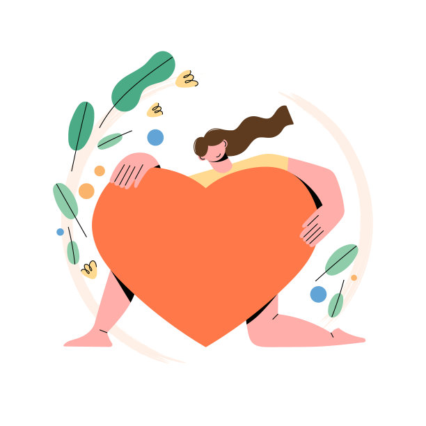 心理自爱向量图片下载