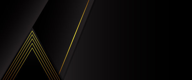 黑色抽象的公司旗帜与青铜线条。向量的背景图片下载