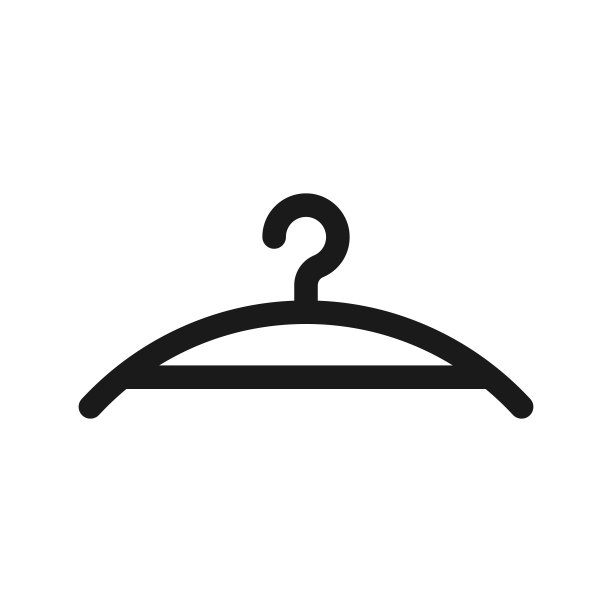衣架图标向量。线衣衣架符号。图片下载