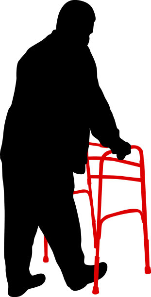 残疾人的剪影图片下载
