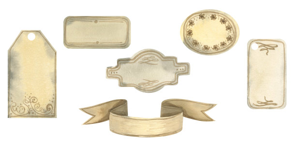 一套各种标签、不干胶和铭文、信息板。薰衣草水疗系列的水彩画。适用于各种物品、瓶子、产品、化妆品的装饰设计。图片下载