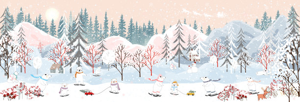 祝2022年新年快乐，城市冬季景观图片下载