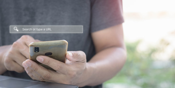 数据搜索技术搜索引擎优化。人们用智能手机寻找他们感兴趣的东西。搜索和浏览互联网数据信息网络概念。图片下载