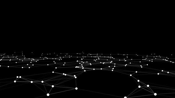 未来移动波。数字背景与移动发光粒子和线。大数据可视化。矢量插图。图片下载