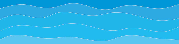 蓝色的海浪旗帜图片下载