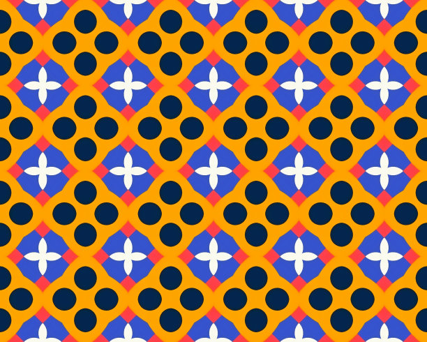 无缝插图彩色瓷砖图案的背景或墙纸图片下载