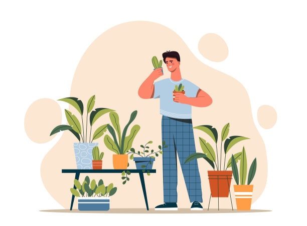 花盆的男人图片下载