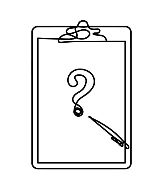 摘要纸，用笔和问号作线图片下载