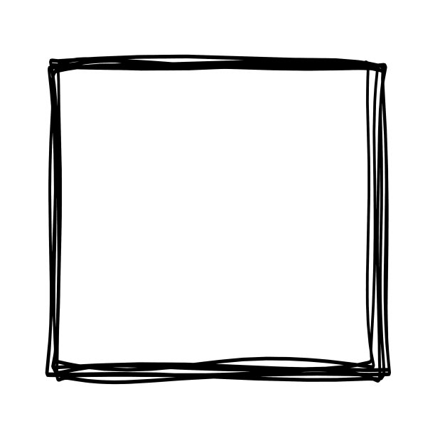 抽象的正方形像线条一样画在白色上图片下载