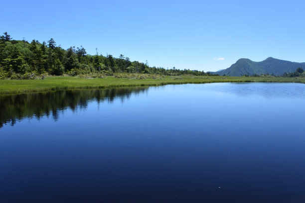 在高海拔的湿地中有许多湖泊图片下载