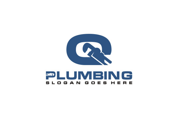 Q首字母为管道服务标志模板图片下载