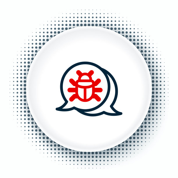 线系统bug概念图标孤立在白色上图片下载