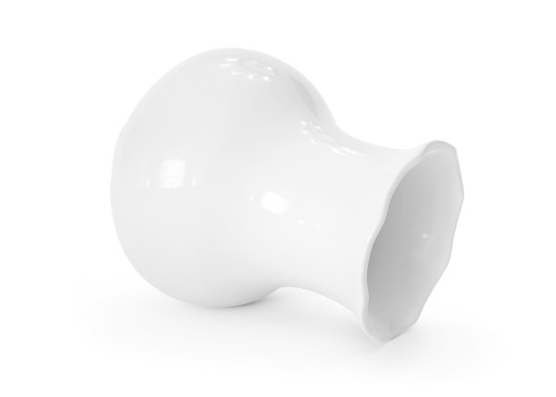 白色的花瓶被隔离在白色上。三维渲染图片下载