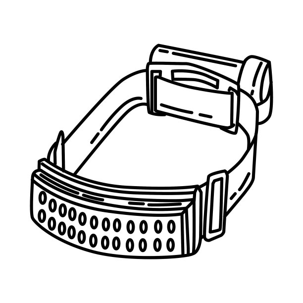 绿色led消防头盔灯图标涂鸦手图片下载