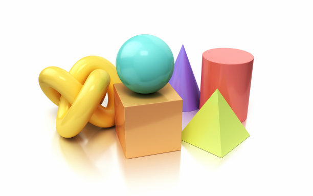 几何三维彩色形状图片下载