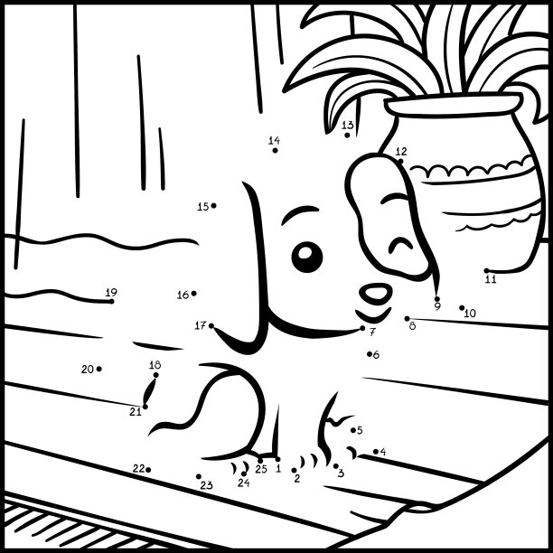 数字游戏教育游戏的孩子狗图片下载