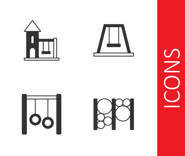 为小朋友设置攀爬器材秋千图片下载