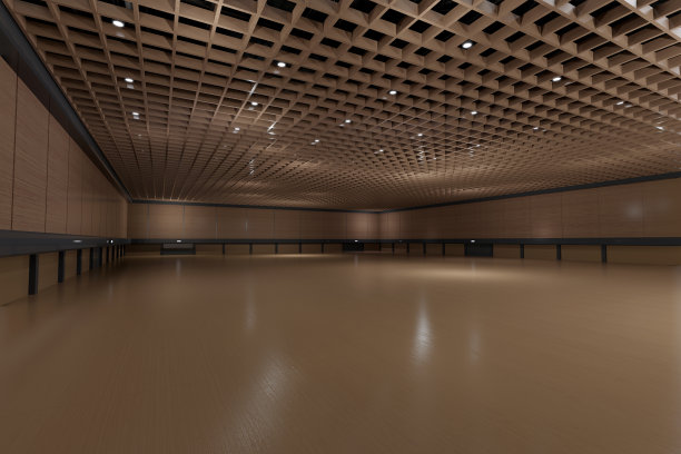 展览中心空荡荡的大厅。展览摊位、摊位、市场、贸易展览的背景。谈话活动,会议。舞台娱乐、事件、体育。室内的工厂,展厅。3 d渲染。图片下载