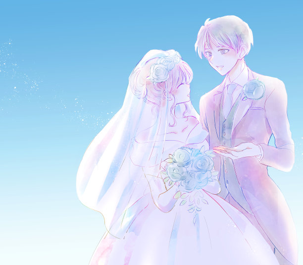 美丽的新娘和新郎图片下载