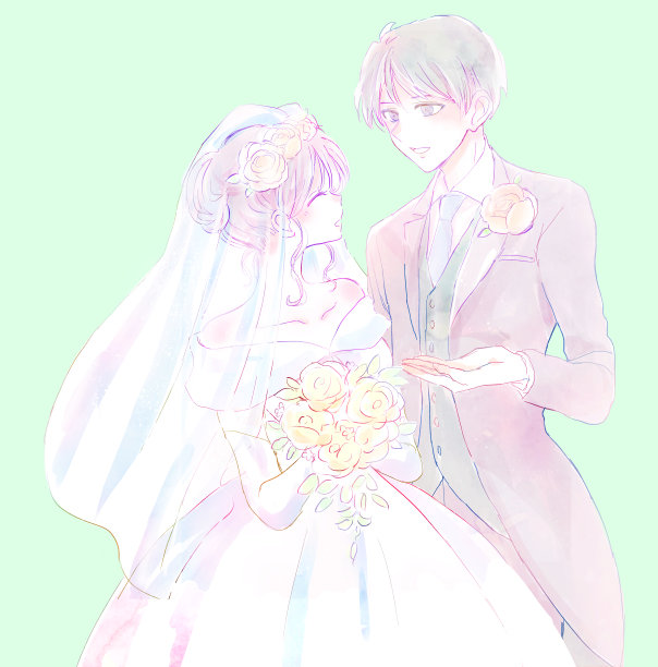 美丽的新娘和新郎图片下载