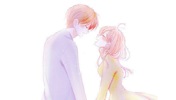 幸福的男人和女人面对面图片下载