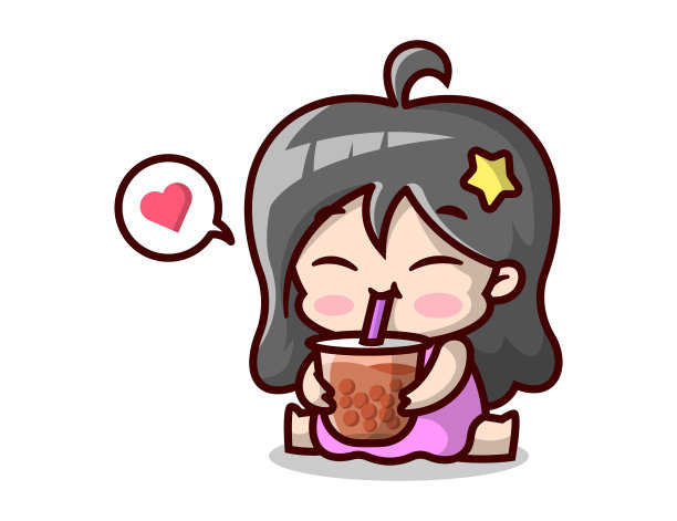 可爱的孕妇正在喝一杯珍珠奶茶图片下载