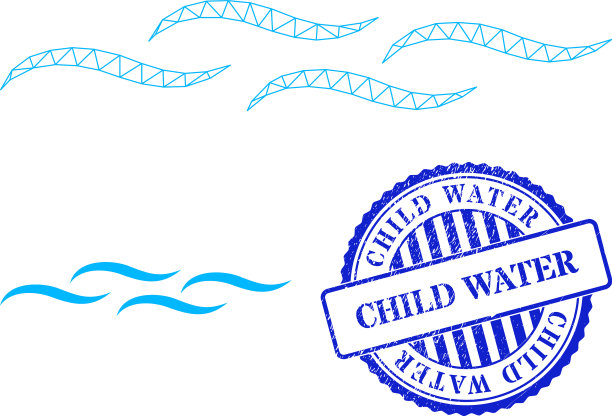 儿童水窘迫徽章和网络水图片下载