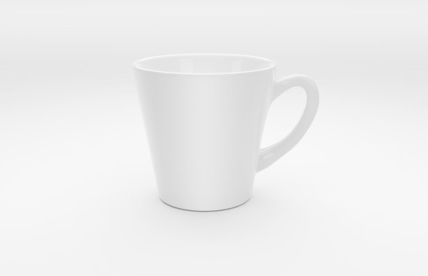 白色背景上的白色咖啡图片下载