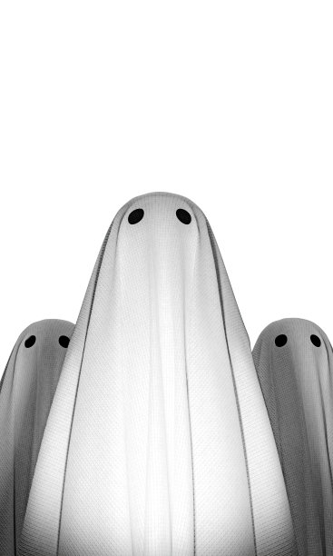 幽灵孤立在白色背景图片下载