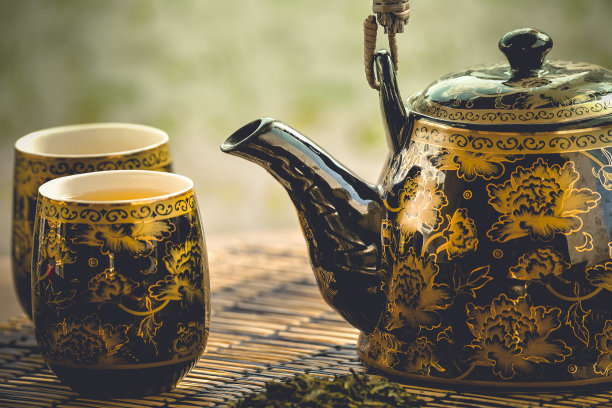 日本茶道气氛柔和图片下载