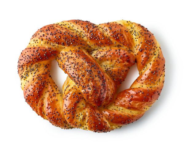 新鲜出炉的甜椒盐卷饼图片下载