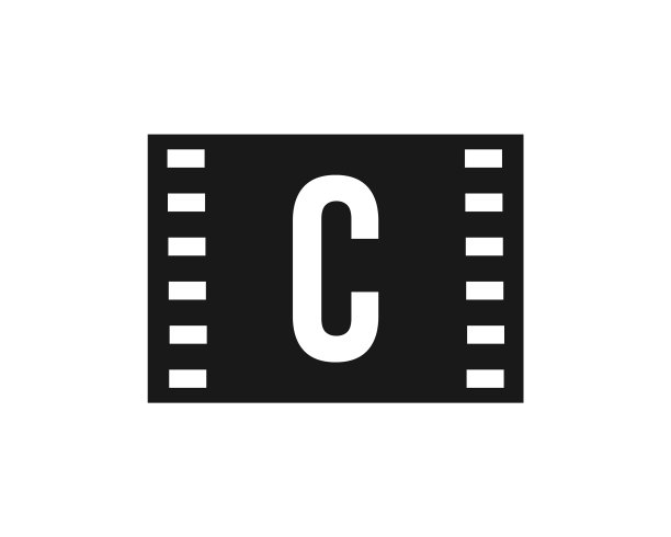 电影标志的字母c模板电影胶片图片下载