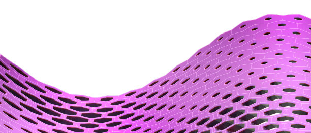 数字建筑声波曲线未来元宇宙世界的创新概念与容易获取的技术连接。紫色，互联网，保护，横幅-3d渲染图片下载