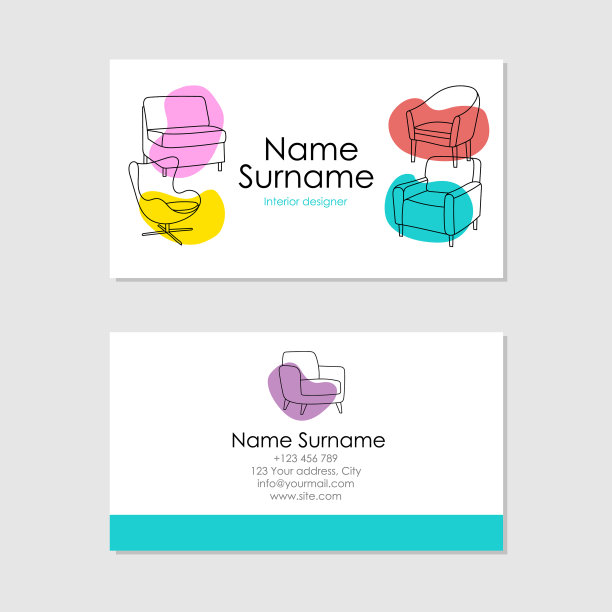 室内设计师-简单的名片图片下载