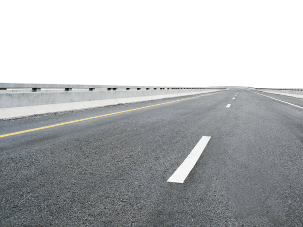 高速转弯立交桥在白色背景。与剪切路径图片下载