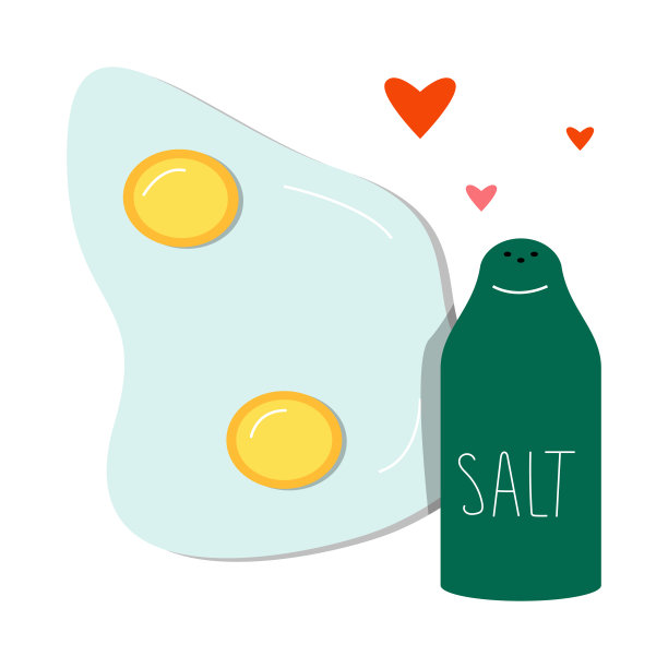 煎蛋经典早餐平面矢量插图图片下载