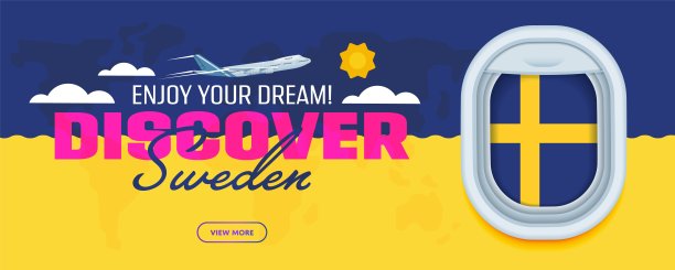 乘飞机旅行。平面矢量设计横幅。图片下载