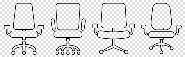 办公椅轮廓图标图片下载