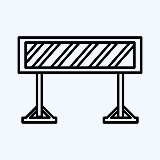 图标的障碍。适合教育象征。行风格。简单的设计可编辑。设计模板向量。简单的说明图片下载
