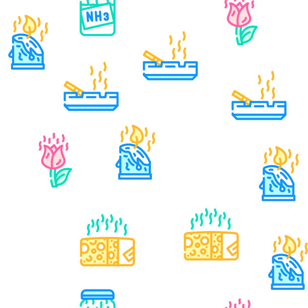 嗅觉感觉和感觉矢量无缝模式图片下载