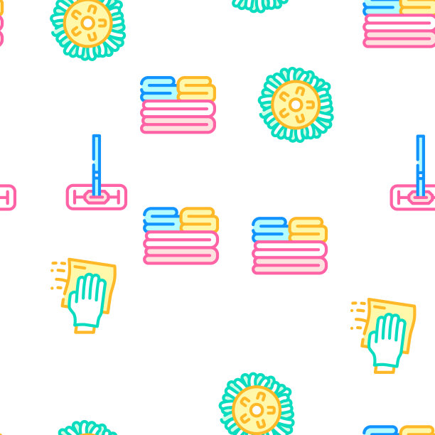 微纤维清洁矢量无缝模式图片下载