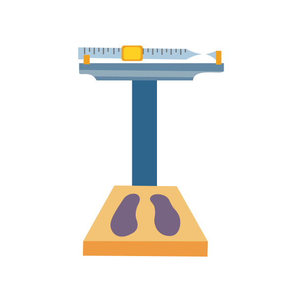 重量秤测量图标平坦的设计风格图片下载