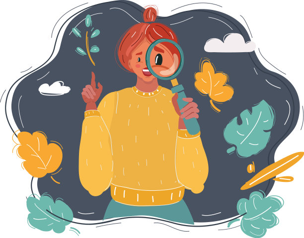 女人用放大镜，女人用放大镜图片下载