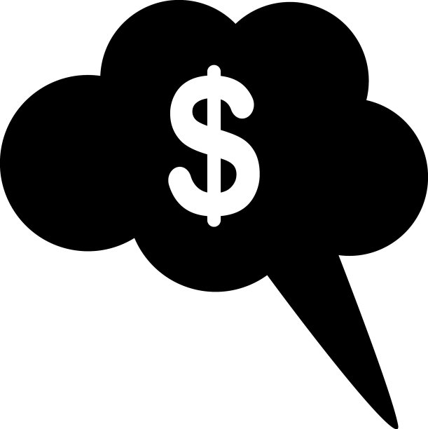 美元云泡沫图标图片下载