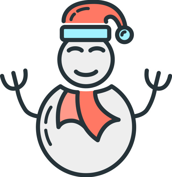 概念雪人，新年快乐，圣诞快乐图片下载