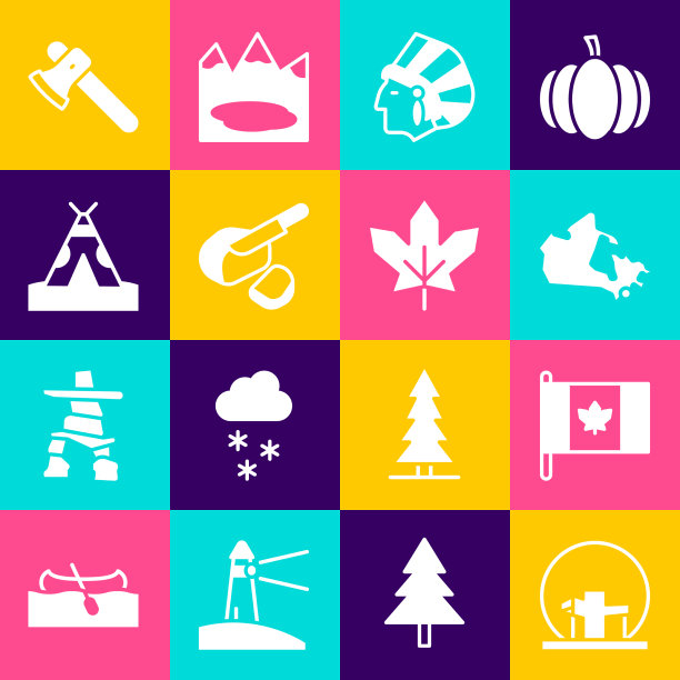 设置加拿大地图蒙特利尔生物圈旗图片下载