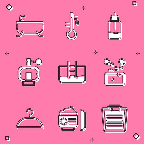 设置浴缸桑拿温度计精油图片下载