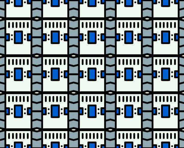 无缝插图瓷砖图案的背景或墙纸图片下载