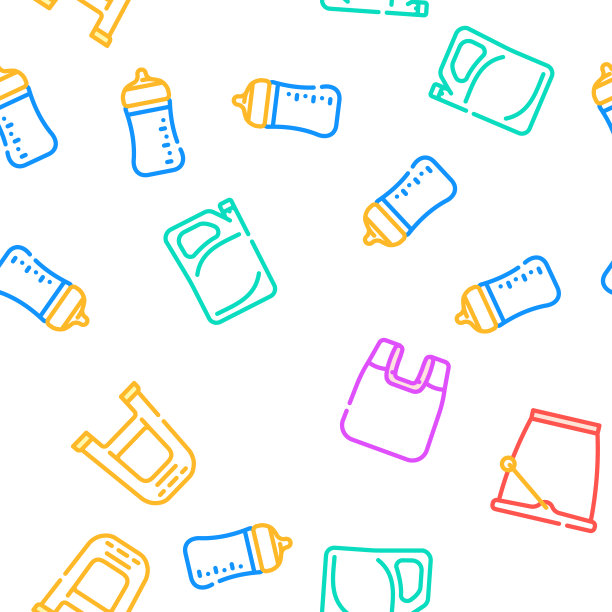 塑料配件矢量无缝模式图片下载